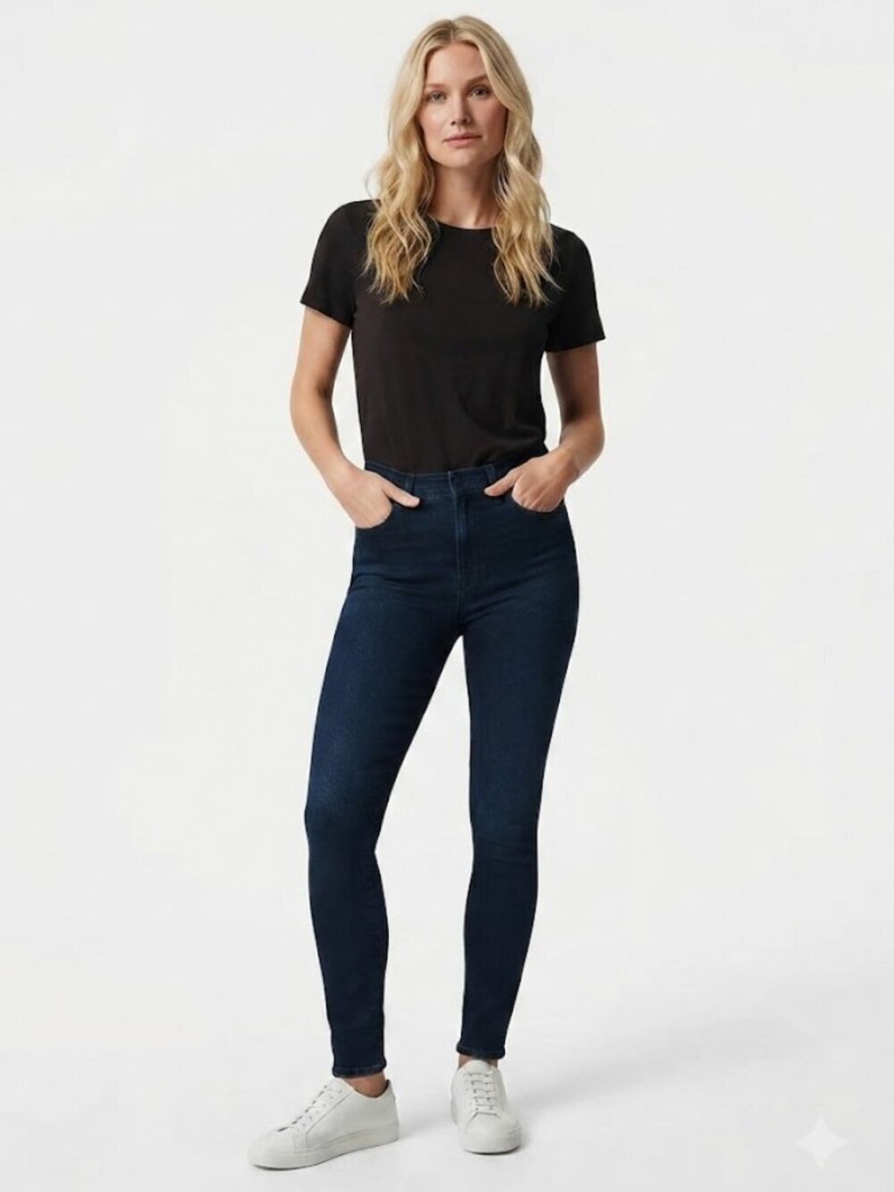 Prana Sienna Stretch Skinny Jeans Deep Blue Organic Cotton Size 0/25 NWT